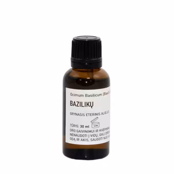 Bazilikų grynasis eterinis aliejus 10 ml arba 30 ml