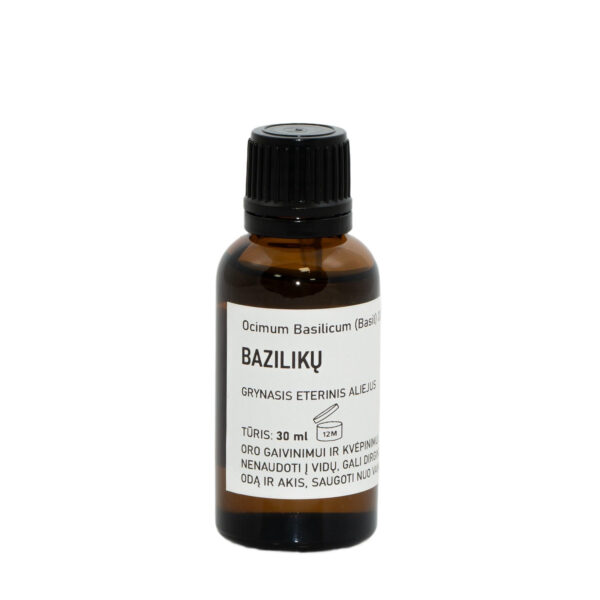 Bazilikų grynasis eterinis aliejus 10 ml arba 30 ml