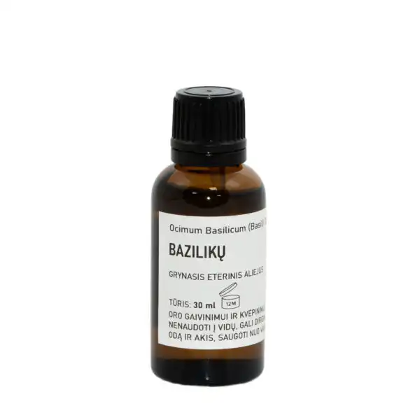 Bazilikų grynasis eterinis aliejus 10 ml arba 30 ml
