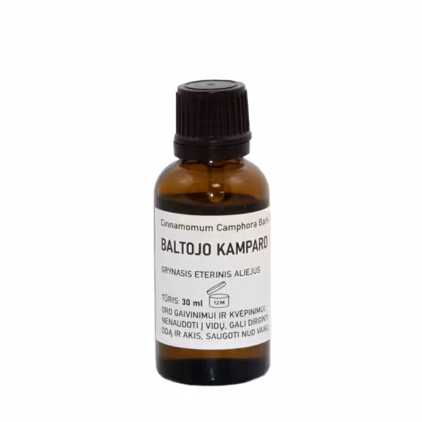Baltojo kamparo eterinis aliejus 10 ml arba 30 ml