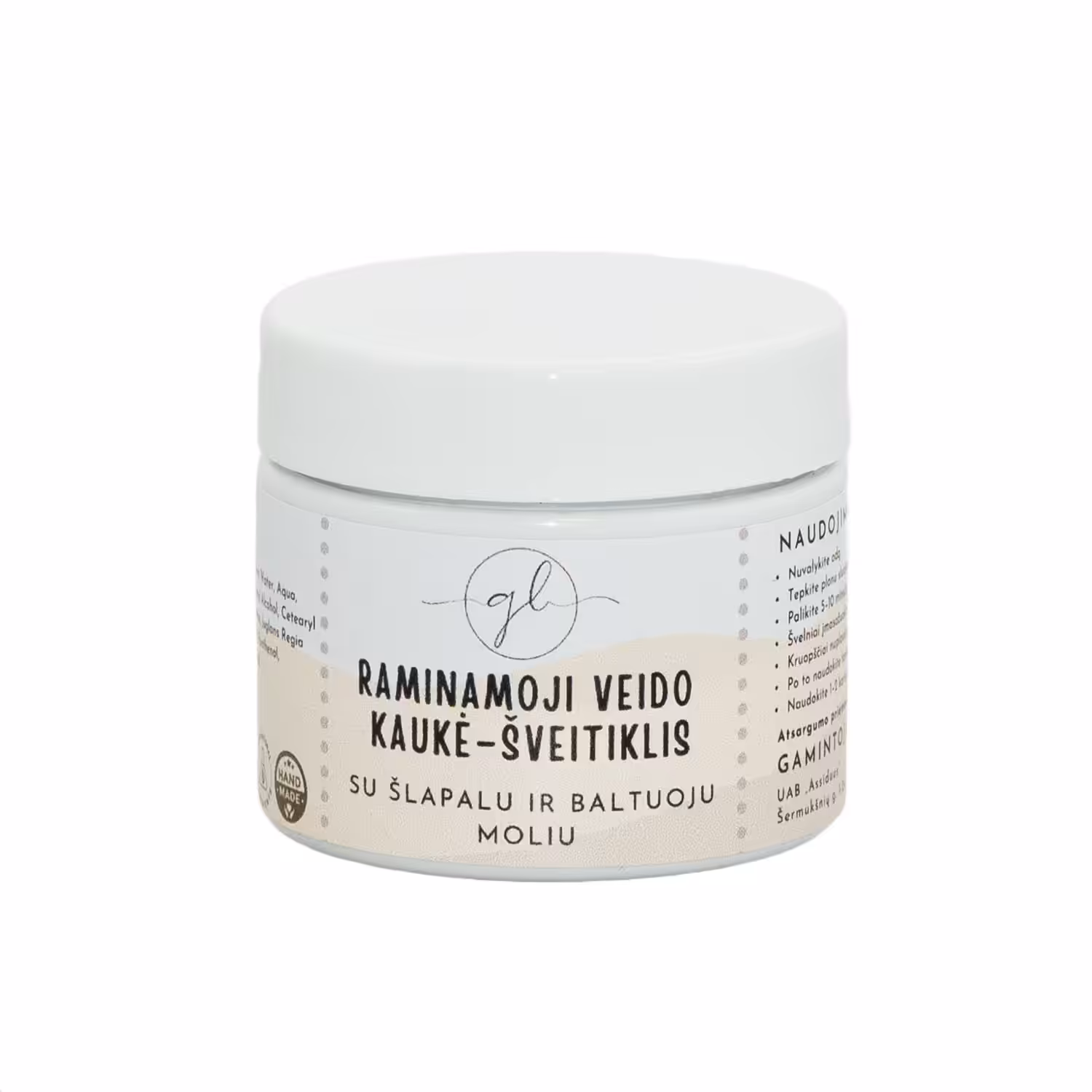 naturali-raminamoji-veido-kauke-sveitiklis-su-slapalu-ir-baltuoju-moliu Raminamoji veido kaukė-šveitiklis su šlapalu ir baltuoju moliu (50 ml)
