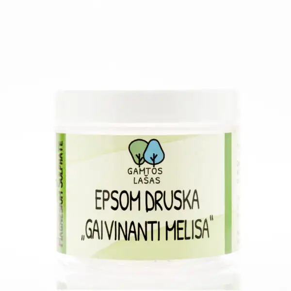 Natūrali magnio (EPSOM) vonios druska „Gaivinanti melisa“