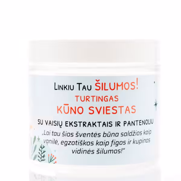 ŠILUMOS kūno sviestas su vaisių ekstraktais ir pantenoliu