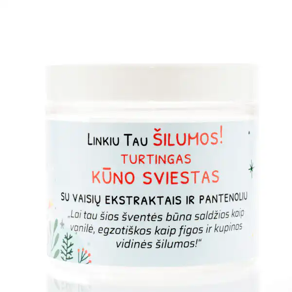 ŠILUMOS kūno sviestas su vaisių ekstraktais ir pantenoliu