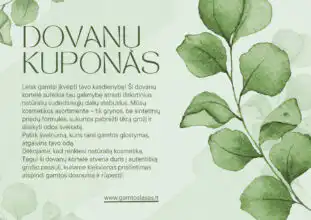 Natūralios kosmetikos dovanų kuponas