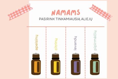 Natūralių eterinių aliejų aromaterapija namuose